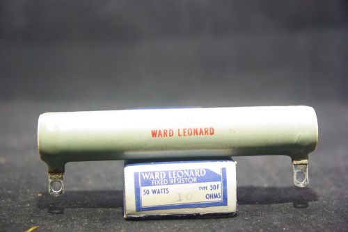 One NOS NIB Ward Leonard Radio Resistor, Type 50F, 10 Ohm 50 Watt Power Resistor