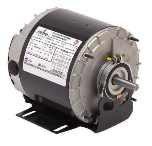 Nib 1hp belt drive blower motor 1725 rpm 208 230/460 volt us motors 8498 emerson for sale