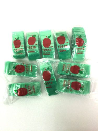 Top quality bag 12510(1.25&#034;x1&#034;) green color 1000 apple brand zip lock baggies for sale