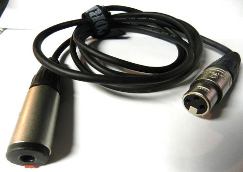 XLR Female to 1/4 phone female stereo 6&#039; cable