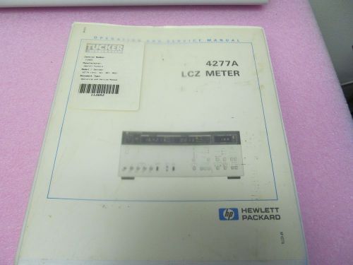 AGILENT HP 4277A LCZ METER OPERATING/SERVICE MANUAL, SCHEMATICS, PARTS