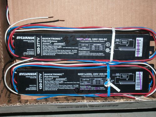 10 Sylvania electronic ballasts QHE 1X40DL