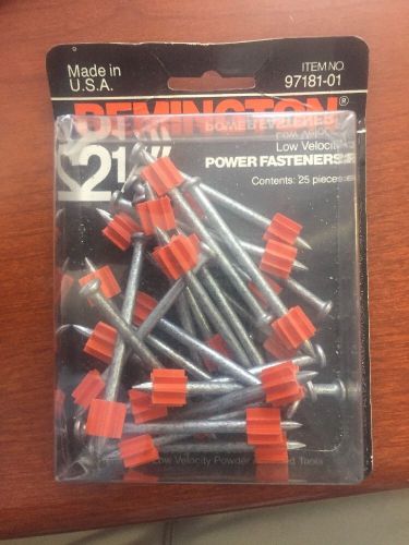 Remington 2 1/2&#034; Low Velocity Power Fasteners Nails 97181-01 25 Pack