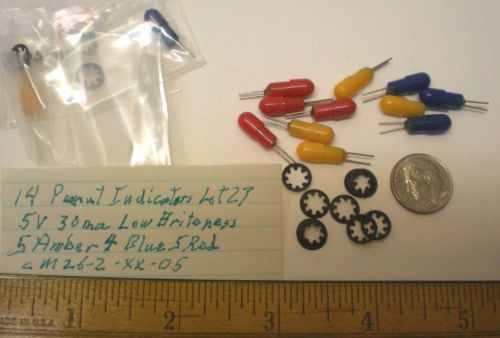 14 peanut ultra miniature indicator lights 5v, chicago mini. lot 27, made in usa for sale