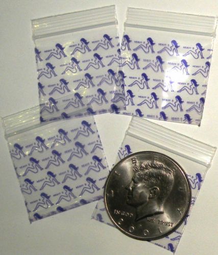 Naked Lady Heavy D 100 Baggies 125125 mini ziplock bags 1.25 x 1.25&#034; Apple