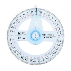 Plastic 360 Degree Protractor Angle Edge Finder Measuring Ruler StudentI7CAY od