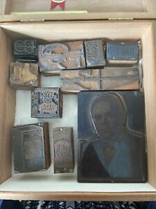 Vintage Letterpress printers block lot