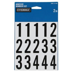 Everbilt House Number/Address Letter 2 in. Decorative Self-Adhesive Vinyl Black