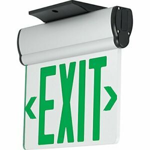 Progress Commercial PEESE-DG-16 Edgelit LED Exit/Emergency Ceiling Mount Sign...