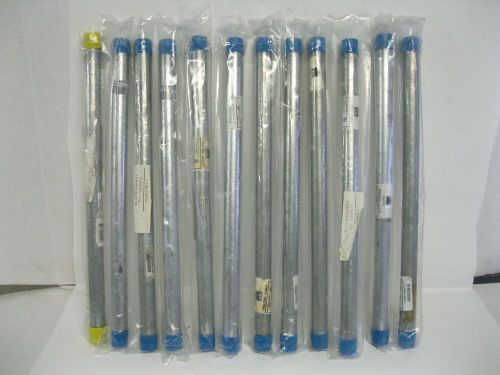 Lot of 12 mueller rigid steel 1/2&#034; x 16&#034; threaded conduit fittings new for sale