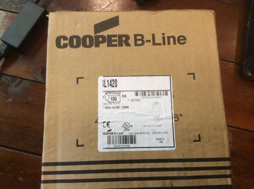 (100) New in box B-LINE 1420 1&#034; screw on conduit clamps rigid emt