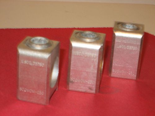 Ilisco ta 350k terminal assembly al/cu 250-500mcm aluminum lug (lot of 3 ) for sale