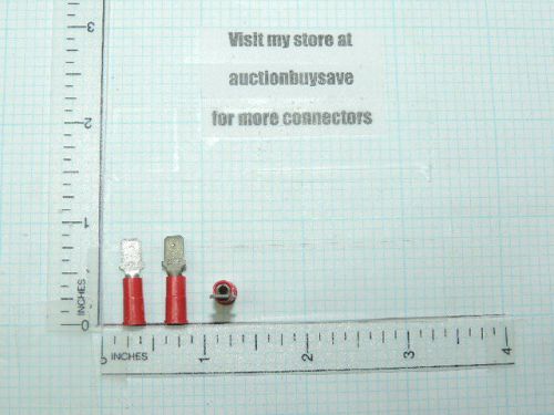 50 male red quick disconnect terminals molex amct-2187 22-18 wire .187 spade for sale