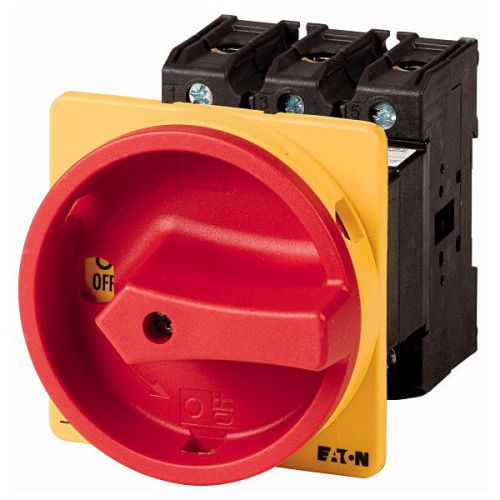 NEW! P3-100/V/SVB - 100AMP Rotary Disconnect - Red/Yellow - Base Mount