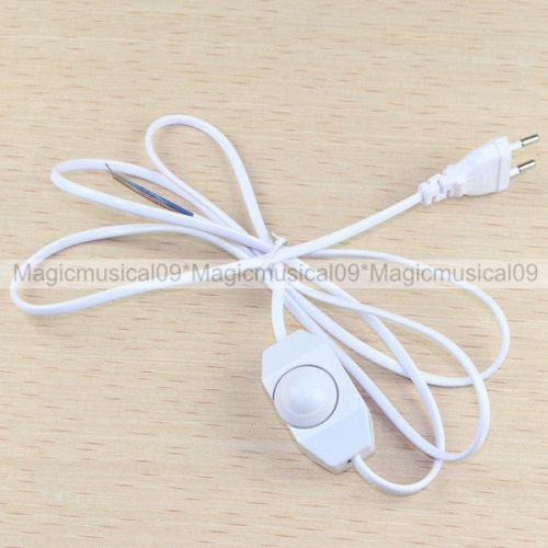 White 1.8M Electrodeless Switch line Dimming Cord w/line switch EU Plug