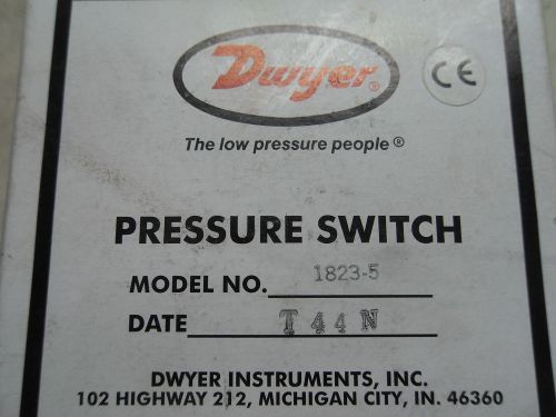 (L10) 1 NIB DWYER 1823-5 SERIES 1800 PRESSURE SWITCH