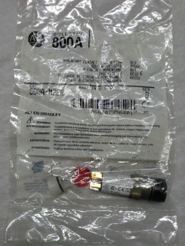 New sealed allen bradley 800a-m2er momentary contact push button red 120v for sale