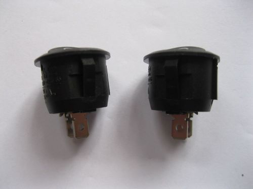 200 pcs rocker switch ksd1 circular black 2pin 6a 10a for sale