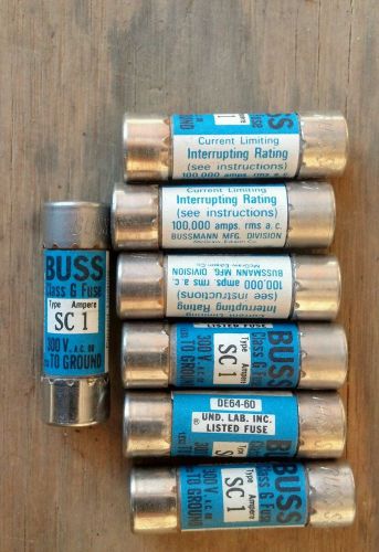 7 Buss SC-1 fuse Bussman COOPER fuses sc1 bussman busman fuse type G 1 amp