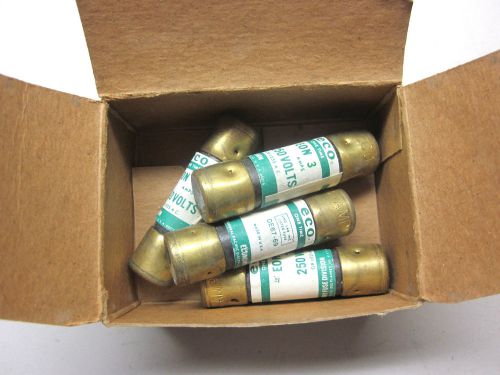 New 4 fuses box Economy Eco EON-3 3A 3 amp 250V or less non renewable fuse