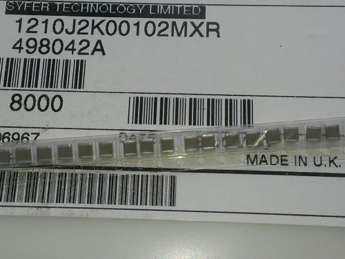 [100 pcs] 1000pF/2000V (2kV) SMD 1210 MLCC Syfer Technology Ltd made in UK