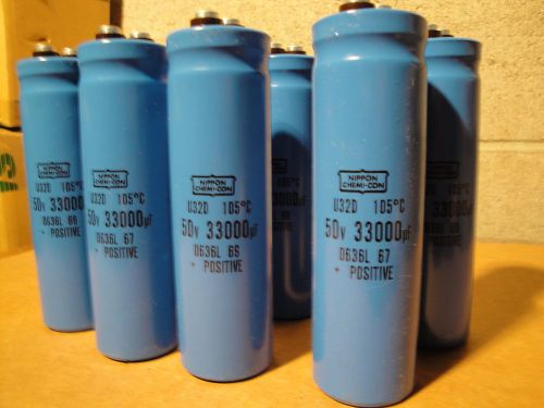 33,000 UF 50V Computer Grade Capacitor Nippon Chemi-Con- Audio Amplifier