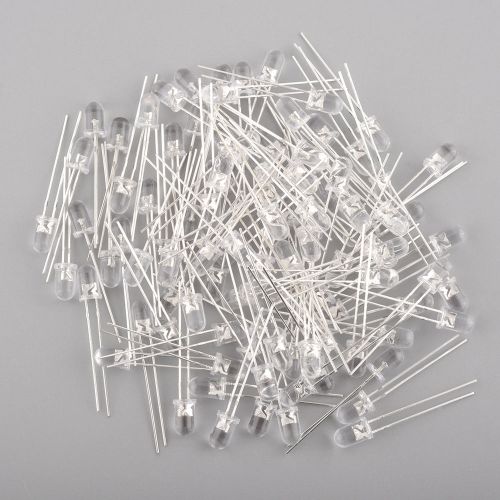 100Pcs LED Round 5MM White DIFFUSED White Bright LED lamp Emitting Diode