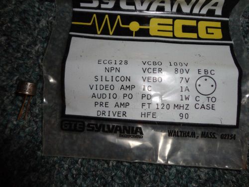 Sylvania ECG128 ECG 128 Transistor NOS Qty.1