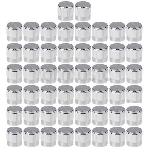 50 pcs aluminium alloy ?15x14mm 18t insert type knobs silver for sale