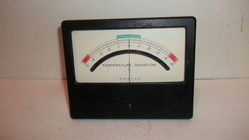 Vintage weston temperature deviation meter 5619100 nice shape 5.75&#034; x 4.6&#034; for sale