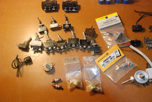 HUGE LOT OF ELECTRICAL COMPONENTS  &amp;PARTS, Potentiometers , Toggle switches,