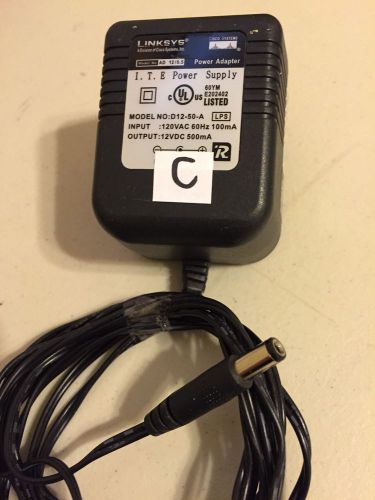 LINKSYS CISCO AD 12/05 Class 2 Power Adapter I.T.E.  D12-50A; OutPut 12VDC, Free