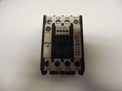 GE GENERAL ELECTRIC CONTACTOR CR7CA 10A A AMP 600Vac 120V COIL CR7CA-10