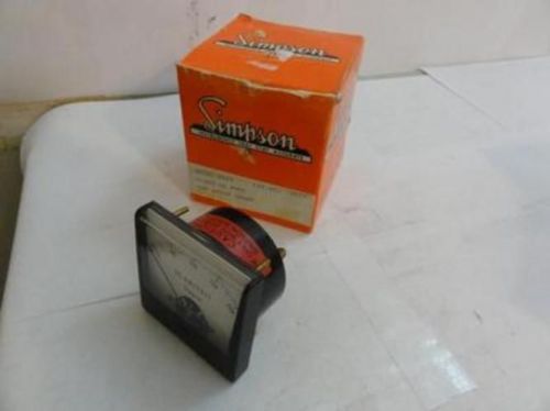 38201 New In Box, Simpson 1227 DC Amperes Meter, 0-200