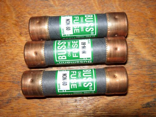 FUSETRON BUSSMANN FUSE NON-60 60 AMP 125V 250 V NEW NO BOX 3/4&#034; X 3&#034; LOT OF 3