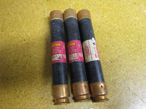 Fusetron FRS-R-10 FUSE 10A 600V TIME DELAY (lot of 3)