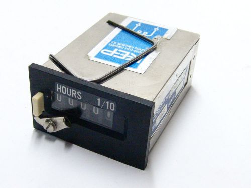 KESSLER-ELLIS KEP ETH1521-V RESETTABLE ELECTRICAL COUNTER 110V 1/10 Hours Metal