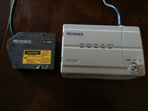 Keyence Laser Displacement Controller LK-2111 &amp; Laser Sensor LK-086 Combo