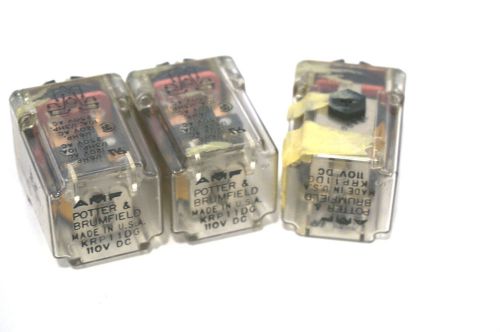 3 POTTER &amp; BRUMFIELD KRP11DG RELAYS