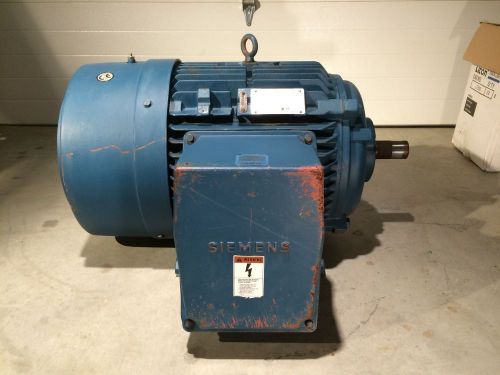 SIEMENS 75 HP 460V 3 Phase TEFC 365TS Frame Premium Efficiency 3565 RPM