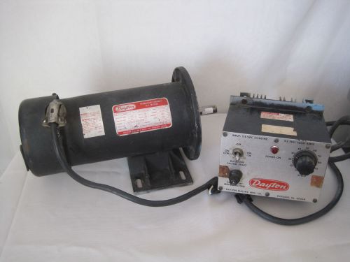 Dayton 3/4 HP Permanent Magnet DC Motor 2500 RPM w/ Control Switch 2Z846 USA