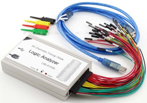 PC USB Logic Analyzer 34CH 100MHz 125MHz With Support I2C SPI UART PWM