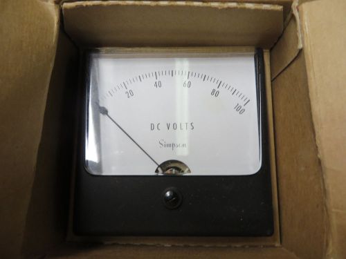 simpson PANEL METER DC VOLTS 0-100 SIMPSON # 9790