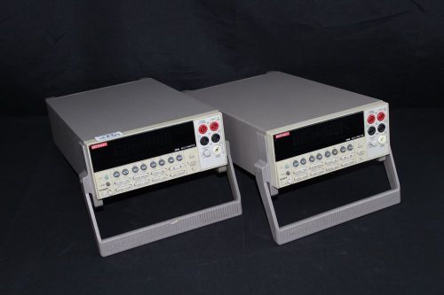 2 Keithley 2000 6-1/2 6.5 Digit Multimeter DMM Meter Digital tester front &amp; rear