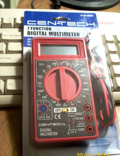 DIGITAL (  2  )  MULTIMETERS   ( 7 FUNCTION ) NEW NEVER USED CEN-TECH