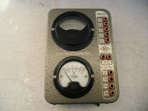 1947 RARE VINTAGE OR ANTIQUE ELECTROPOLIMETRO TESTER MULTIMETER VOLTAGE OHMMETER