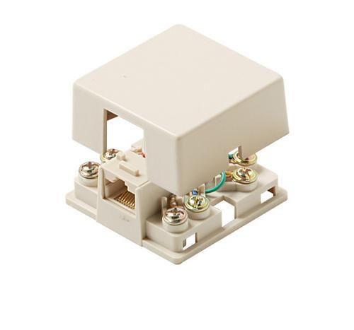 Steren 301-146IV 4C Ivory Dual Surface Jack UL