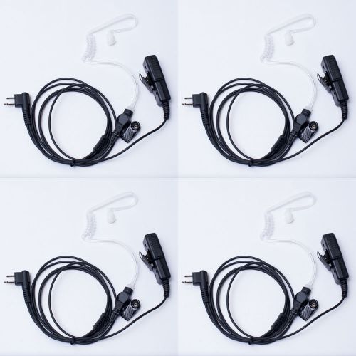 4 pcs Clear Tube Headphone for Motorola CLS1110 CLS1410 AXV5100 AXU4100 CP250