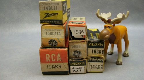 1S2A, 14BL11, 15BD11A, 16AK9, 15HB6, 15CW5 / PL84, 16GK6 Vacuum Tubes Lot of 8