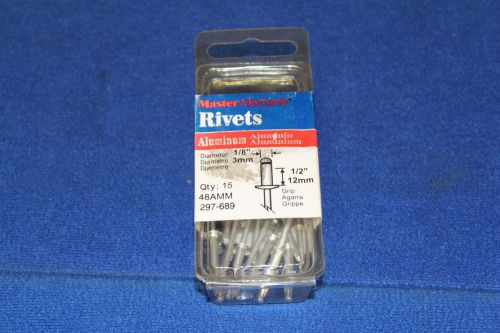 MASTER MECHANIC - 48AMM - RIVETS - 1/8&#034; DIA X 1/2&#034; GRIP  (15 PER PKG)